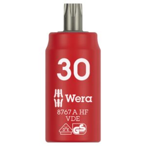 Wera 005925 8767 A VDE HF Zyklop Insulated Torx Bit Socket with Holding Function 1/4" Drive x T30