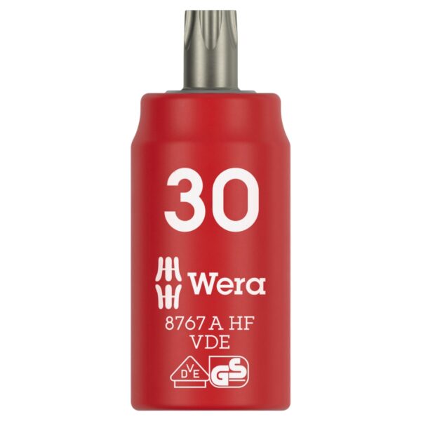 Wera 005925 8767 A VDE HF Zyklop Insulated Torx Bit Socket with Holding Function 14 Drive x T30 Wera 005925 8767 A VDE HF Zyklop Insulated Torx Bit Socket with Holding Function 1/4" Drive x T30