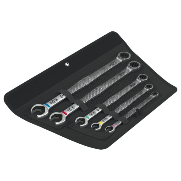 Wera 020380 6007 Joker 5 Set 1 Ring Ratchet Spanner Wrench Set 5-Piece