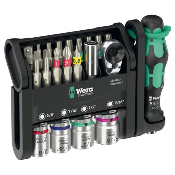 Wera 049001 Tool-Check Modular 1, Imperial, 21-Piece