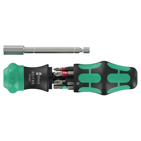 Wera 051519 Kraftform Kompakt 28 RA 1 Ratcheting Bitholder 7-Piece