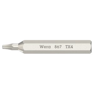Wera 058102 867 Torx Micro Driver Bit T4 x 30mm 10-Pack