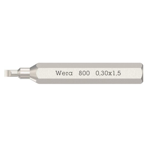 Wera 058104 800 Slotted Micro Driver Bit 0.3 x 1.5 x 30mm 10-Pack Wera 058104 800 Slotted Micro Driver Bit 0.3 x 1.5 x 30mm 10-Pack