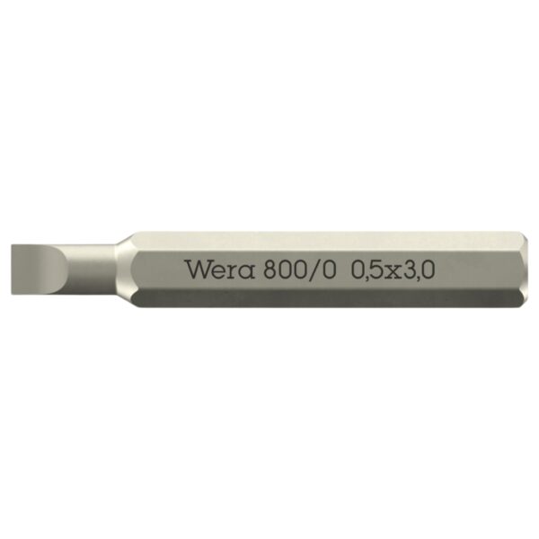 Wera 058105 800 Slotted Micro Driver Bit 0.5 x 3.0 x 30mm 10-Pack Wera 058105 800 Slotted Micro Driver Bit 0.5 x 3.0 x 30mm 10-Pack