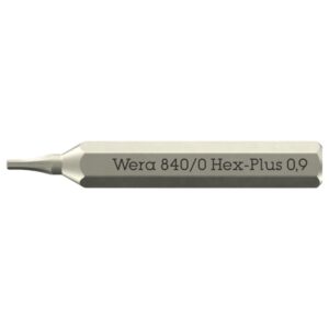 Wera 058108 840 Hex-Plus Micro Driver Bit 0.9 x 30mm 10-Pack