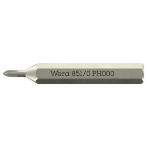 Wera 058119 851 Phillips Micro Driver Bit PH000 x 30mm 10-Pack