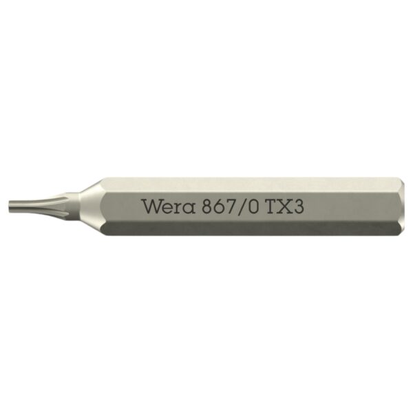 Wera 058129 867 Torx Micro Driver Bit T3 x 30mm 10-Pack Wera 058129 867 Torx Micro Driver Bit T3 x 30mm 10-Pack
