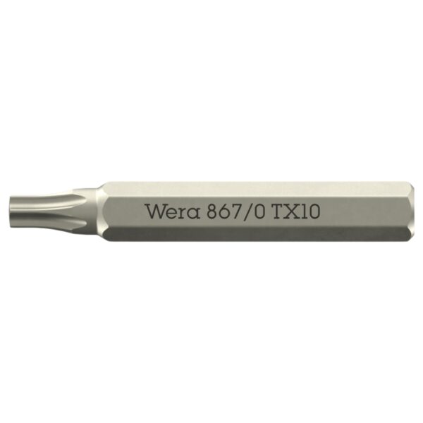 Wera 058133 867 Torx Micro Driver Bit T10 x 30mm 10-Pack Wera 058133 867 Torx Micro Driver Bit T10 x 30mm 10-Pack