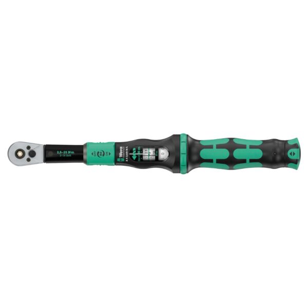 Wera 075694 Click-Torque Lock A 6 R/L Bidirectional Torque Wrench, 1/4" Hex Drive, 2.5-25 Nm