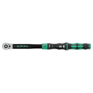 Wera 075695 Click-Torque Lock C 3 R/L Torque Wrench, 1/2" Square Drive, 40-200 Nm