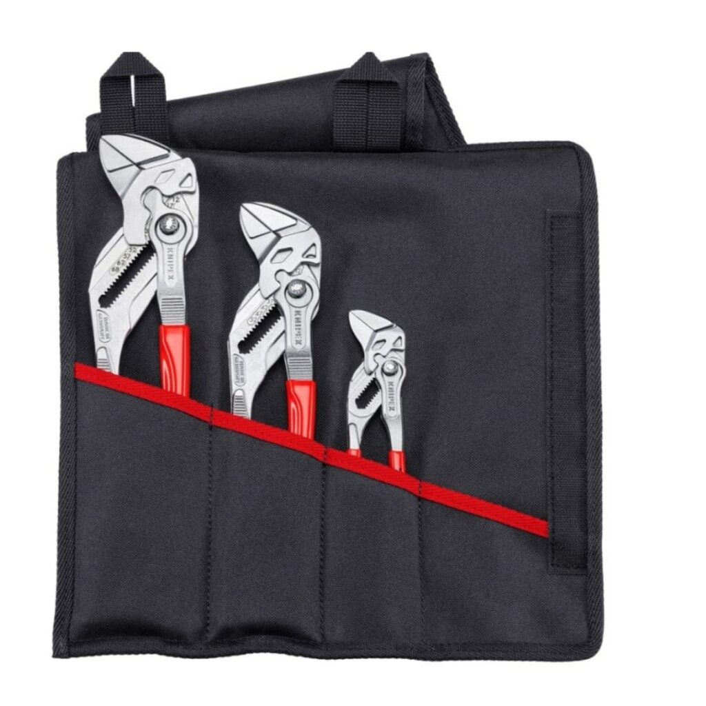 Plier Set Tool Rool Knipex 001955S7 Pliers Wrench Set in Tool Roll 3-Piece - BC Fasteners ...