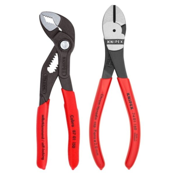 Knipex 002072V02 Mini Diagonal Pliers Set in Belt Pouch 2-Piece