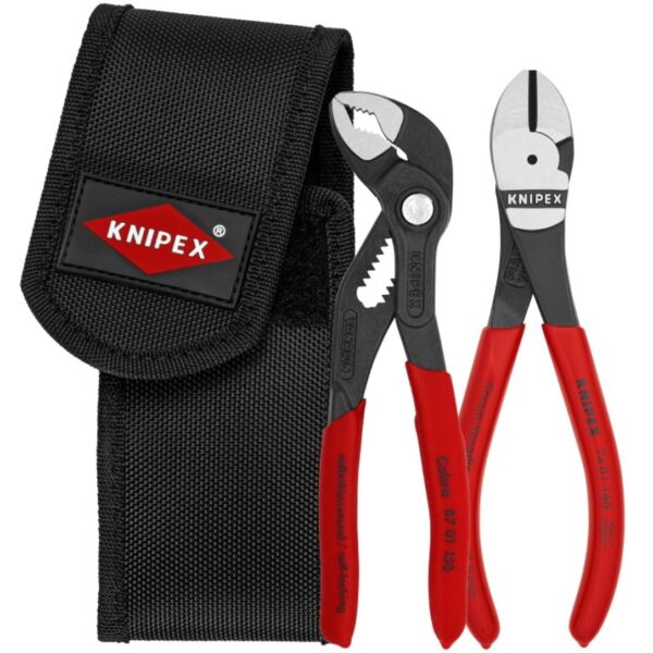 Knipex 002072V02 Mini Diagonal Pliers Set in Belt Pouch 2-Piece