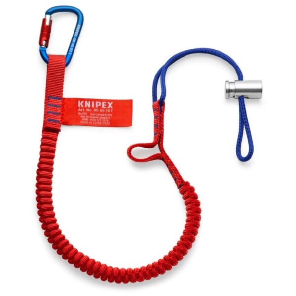 Knipex 005012TBKA 38" Tool Tethering Lanyard with Captive Eye Carabiner up to 13lbs