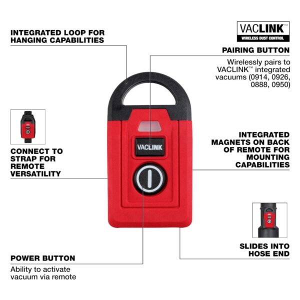 Milwaukee 0952-20 VACLINK Remote (1) Milwaukee 0952-20 VACLINK Remote