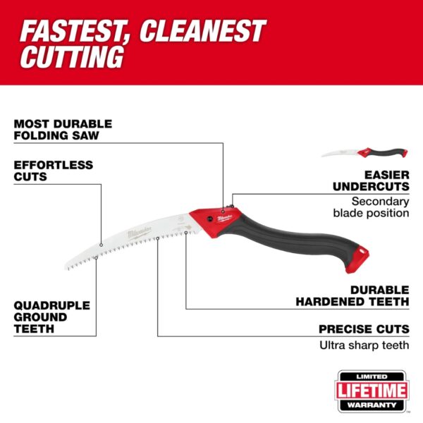 Milwaukee 48-22-9371 10 Folding Pruning Saw (2) Milwaukee 48-22-9371 10" Folding Pruning Saw