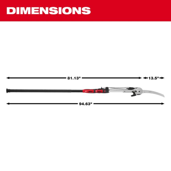 Milwaukee 48-22-9375 16ft Pole Saw and Pruner