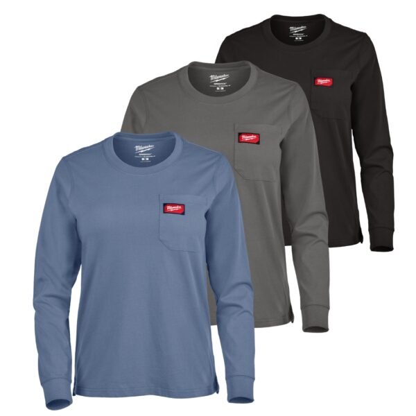Milwaukee F551 Series Women's GRIDIRON Long Sleeve Pocket T-Shirt