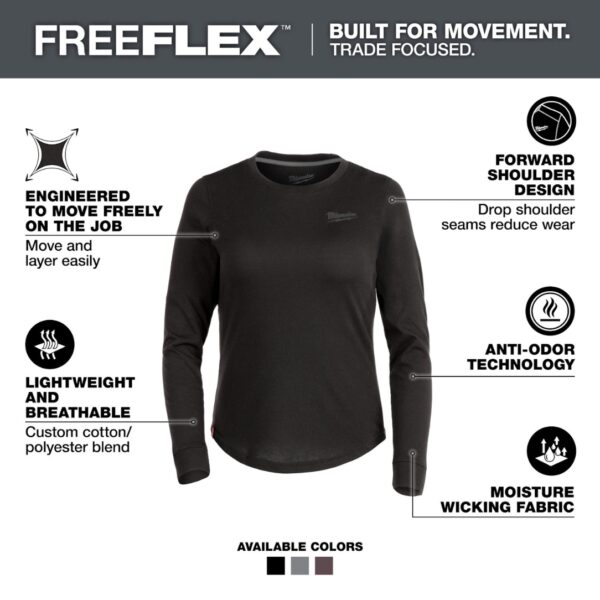 Milwaukee F552 Series Women's FREEFLEX Long Sleeve Hybrid T-Shirt