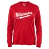 Milwaukee F553R Women's GRIDIRON Long Sleeve Logo T-Shirt - Red