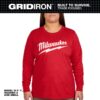 Milwaukee F553R Women's GRIDIRON Long Sleeve Logo T-Shirt - Red