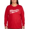 Milwaukee F553R Women's GRIDIRON Long Sleeve Logo T-Shirt - Red