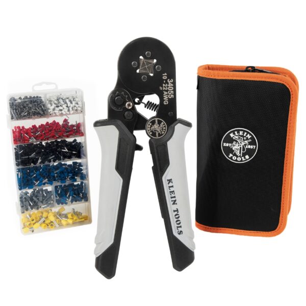 Klein 34060 Ratcheting Ferrule Square Crimper Set