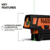 Klein 93MCLPG Compact Green Cross-Line Laser Level with Plumb Spot