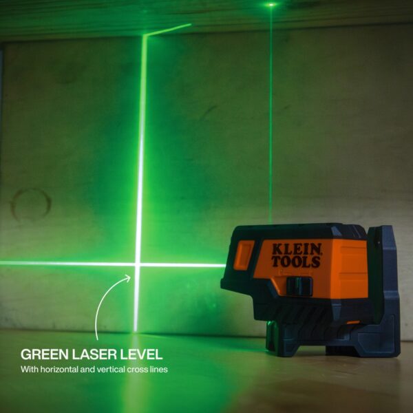 Klein 93MCLPG Compact Green Cross-Line Laser Level with Plumb Spot