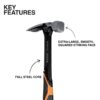 Klein H80920S 20oz Smooth Face Steel Claw Hammer