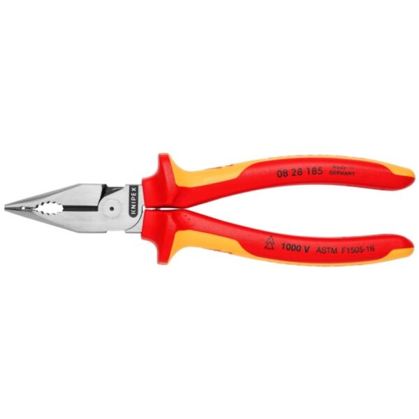 Knipex 0828185SBA 7-1/4" 1000V Insulated Needle-Nose Combination Pliers