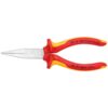 Knipex 3016160 6-1/4" 1000v Insulated Long Nose Pliers - Flat tips
