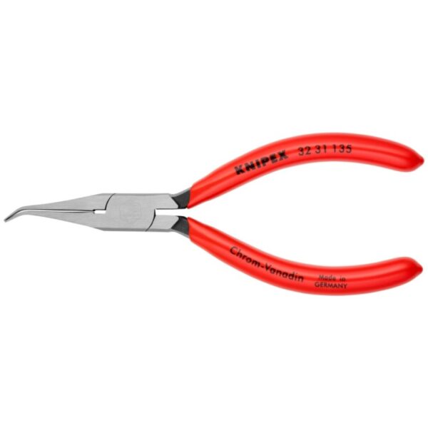 Knipex 3231135 5-1/4" Long Nose Relay Adjusting  40° Angled Pliers - Flat Tips