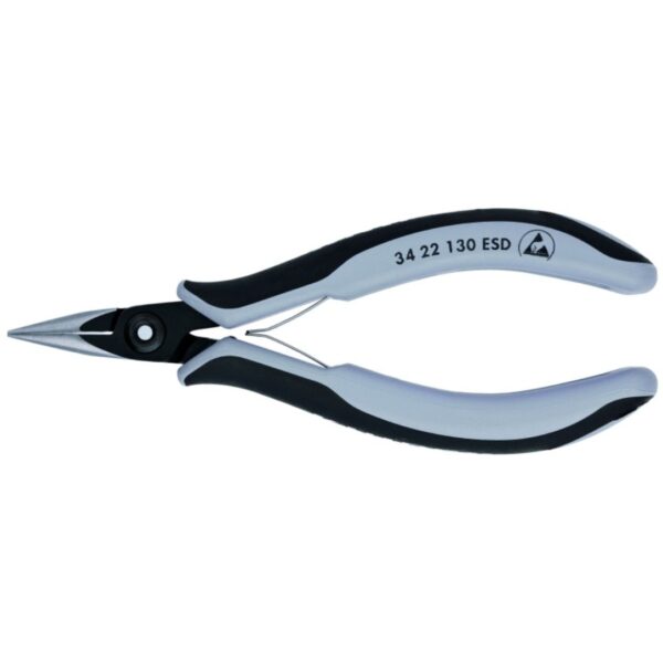 Knipex 3422130ESD 5-1/4" Electronics Pliers ESD Handles - Half Round Tips