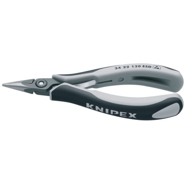 Knipex 3422130ESD 5-1/4" Electronics Pliers ESD Handles - Half Round Tips