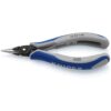 Knipex 3452130 5-1/4" Cross-Hatched Electronics Pliers - Half Round Tips