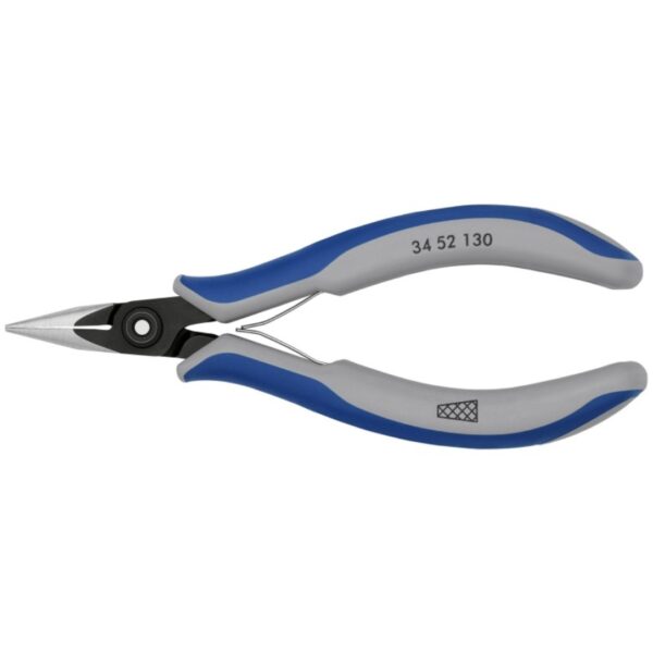 Knipex 3452130 5-1/4" Cross-Hatched Electronics Pliers - Half Round Tips