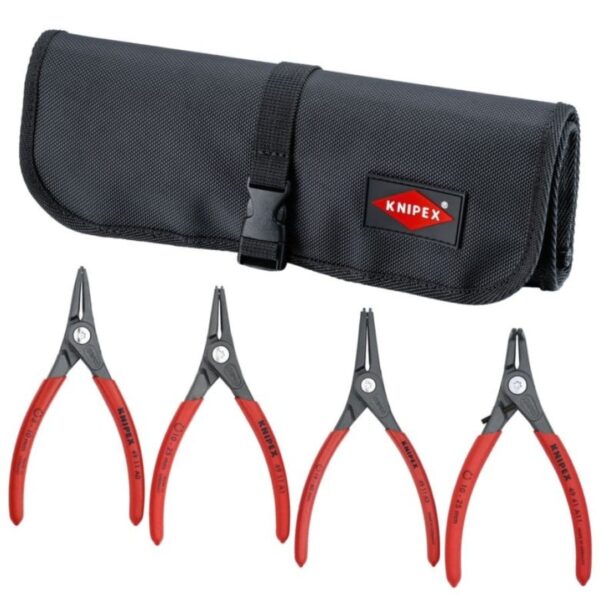 Knipex 9K008050US External Precision Snap Ring Set in Tool Roll 4-Piece