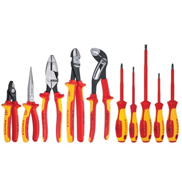 Knipex 9K989831US 1000V Insulated Pliers and Screwdriver Tool Set in Hard Case 10-Piece