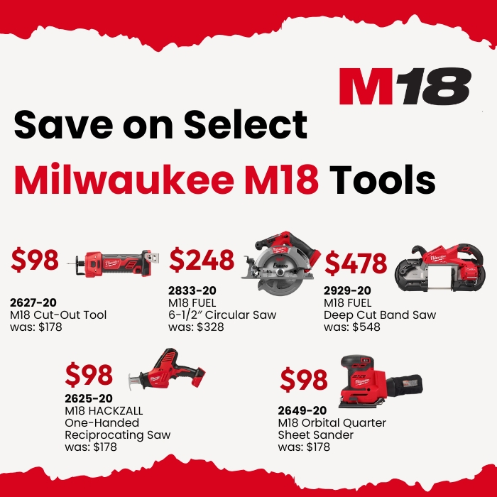 Milwaukee Save On Select Tools