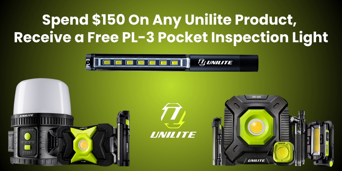 Unilite - Get a Free Light with $150 Purchase