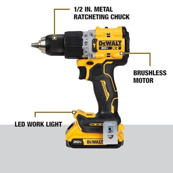 DeWalt DCD805D2 20V MAX XR 1/2" Brushless Hammer Drill/Driver Kit