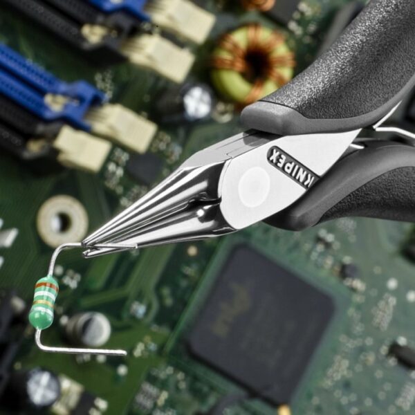 Knipex 3532115ESD 4-1/2" Electronics Pliers with ESD Handles - Round Tips