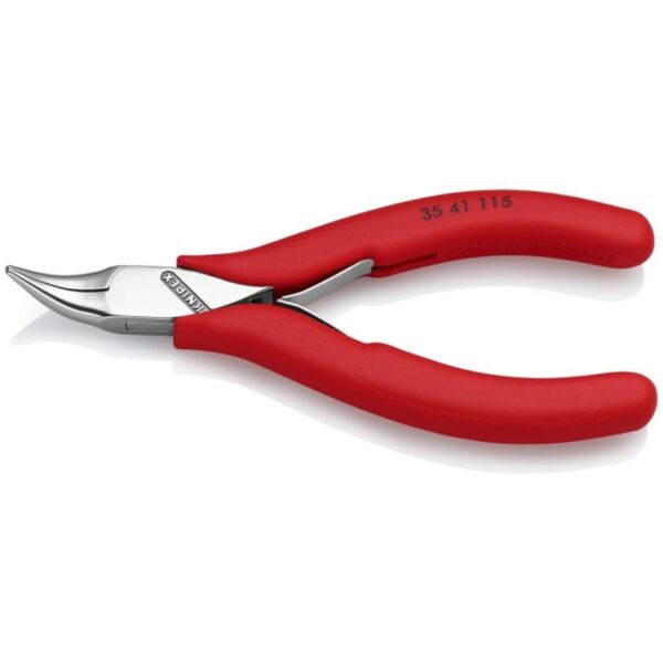 Knipex 3541115 4-1/2" Electronics 45° Angled Pliers - Half Round Tips