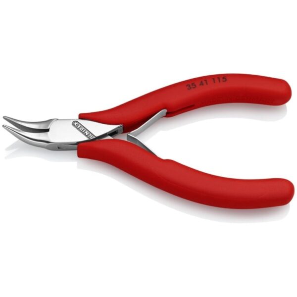 Knipex 3541115 4-1/2" Electronics 45° Angled Pliers - Half Round Tips