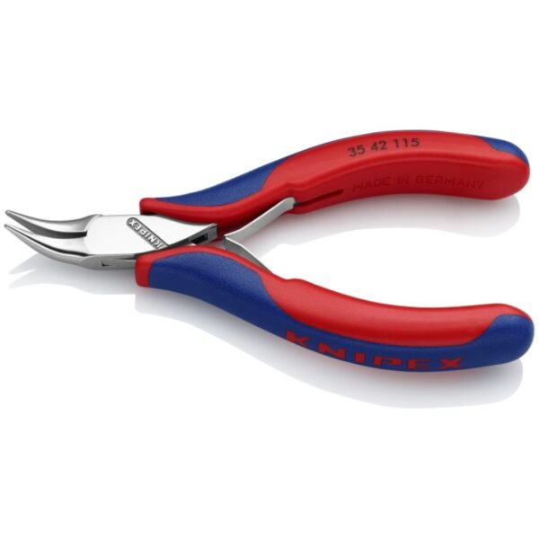 Knipex 3542115 4-1/2" Electronics 45° Angled Pliers - Half Round Tips