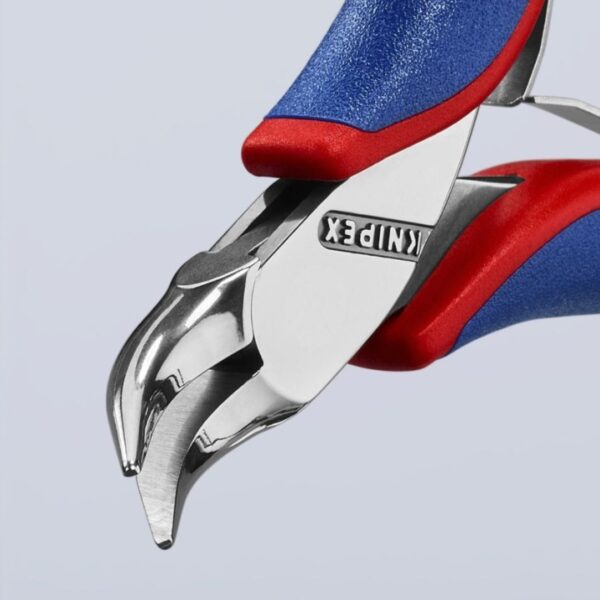 Knipex 3542115 4-1/2" Electronics 45° Angled Pliers - Half Round Tips