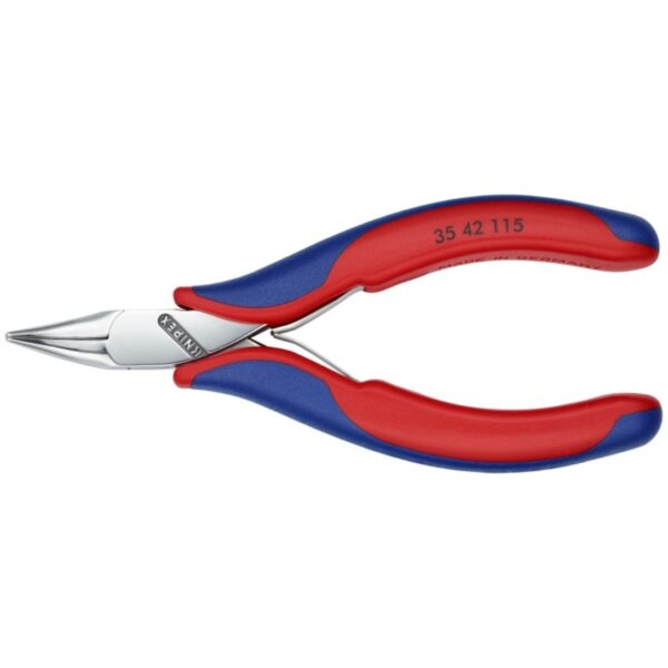 Knipex 3542115 4-1/2" Electronics 45° Angled Pliers - Half Round Tips