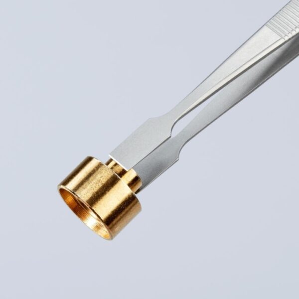 Knipex 920105 4-3/4" Premium Stainless Steel Gripping Tweezers - Blunt Tips