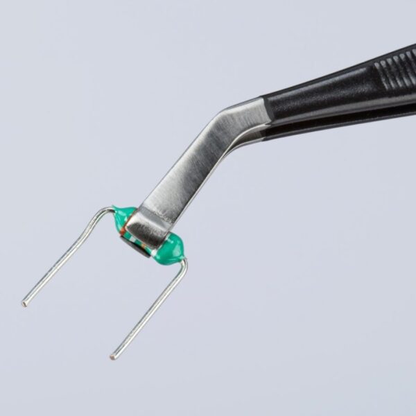 Knipex 921601ESD 4-34 Stainless Steel Positioning Tweezers - 35°Angled - ESD (4) Knipex 921601ESD 4-3/4" Stainless Steel Positioning Tweezers - 35°Angled - ESD